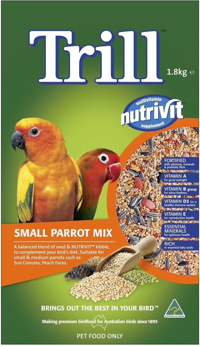 Trill Small Parrot Seed Mix Bird Food 1.8 kg