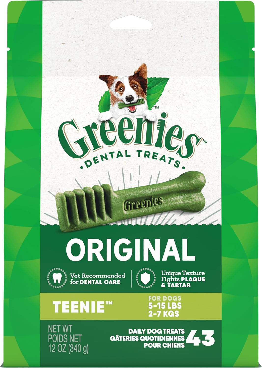 Greenies Original Teenie Dental Dog Treat 340 g