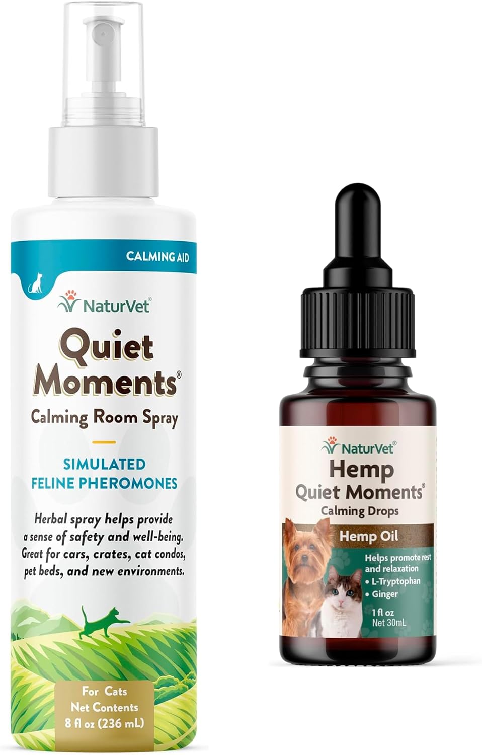 NaturVet Hemp Quiet Moments Calming Drops for Cat, 1oz