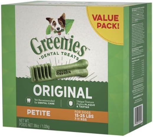 Greenies Original Dental Treats Petite 7 to 11 Kg 1 Kg for Dogs