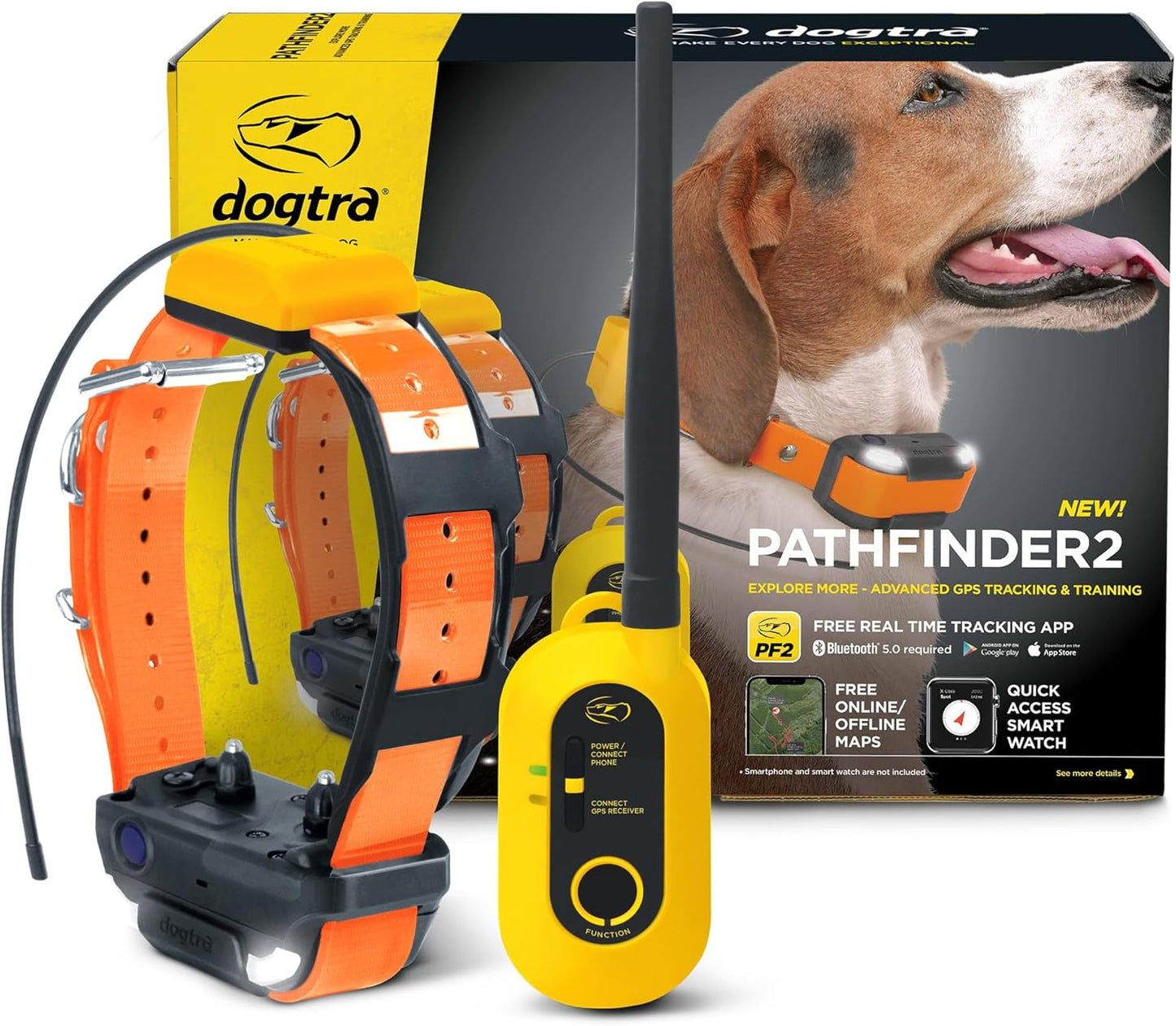 Dogtra Pathfinder 2 GPS Dog Tracker e Collar 9 Mile Long Range LED Light No Monthly fees