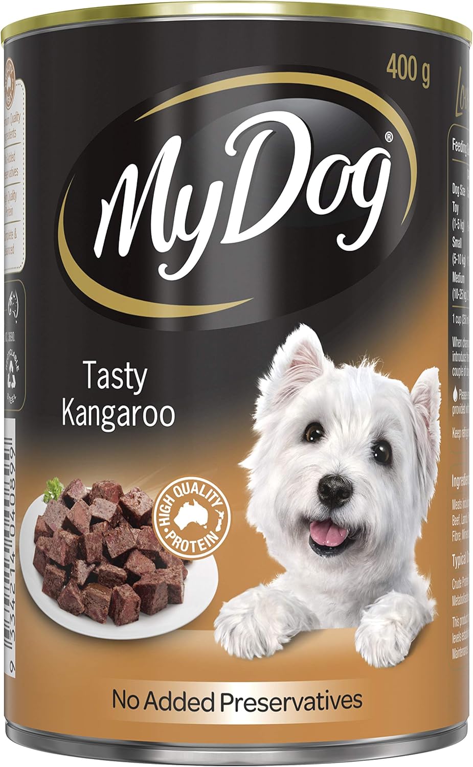Adult Wet Dog Food Tasty Kangaroo 400g Can, 24 Pack