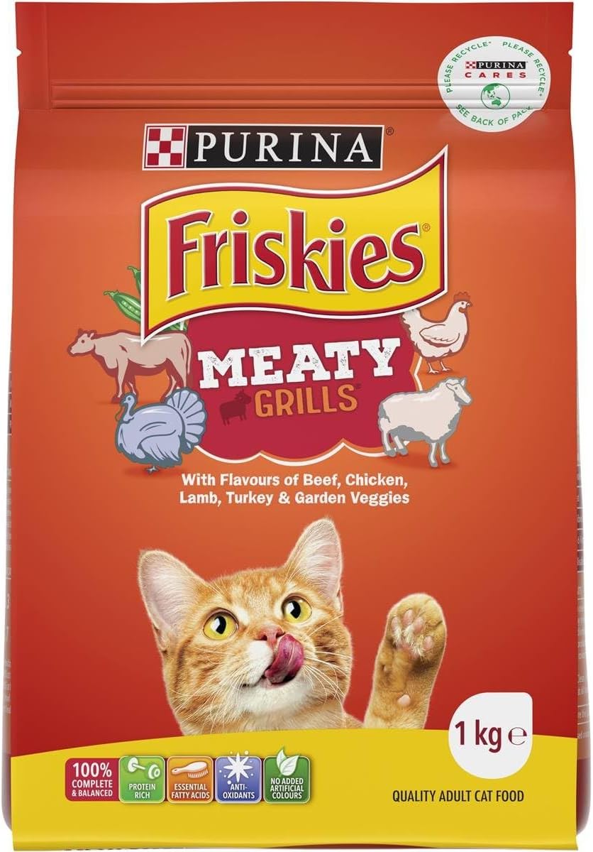 Purina Friskies Meaty Grill Adult Cat Food 1 kg