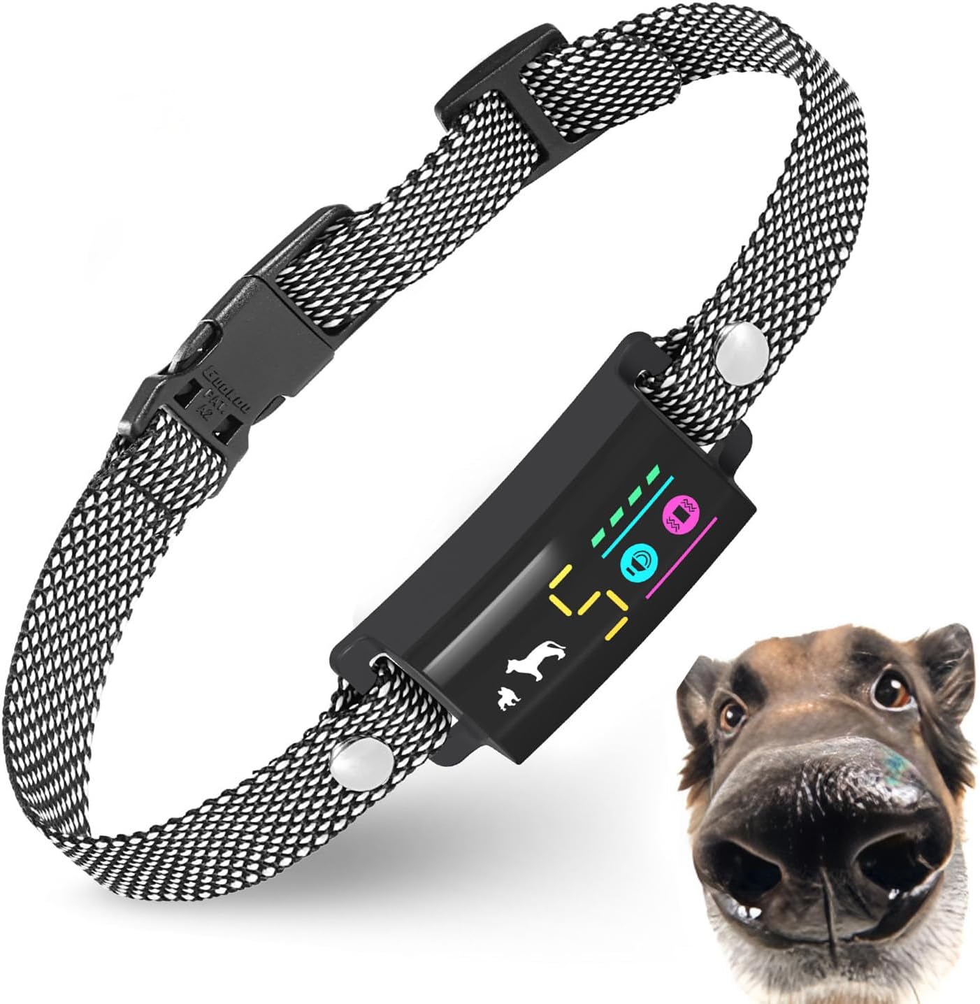 Anti Bark Collar for Small Medium Dogs, No Shock Barking Collars with 5 Adjustable Sensitivity
