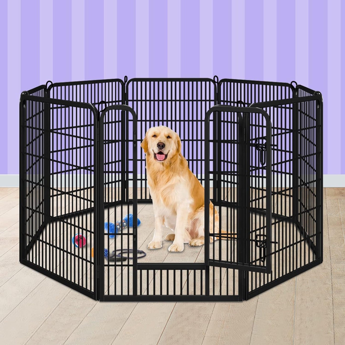 Beastie 40" Foldable Pet Dog Metal Playpen Enhanced, Universal Portable Pet Exercise Cage