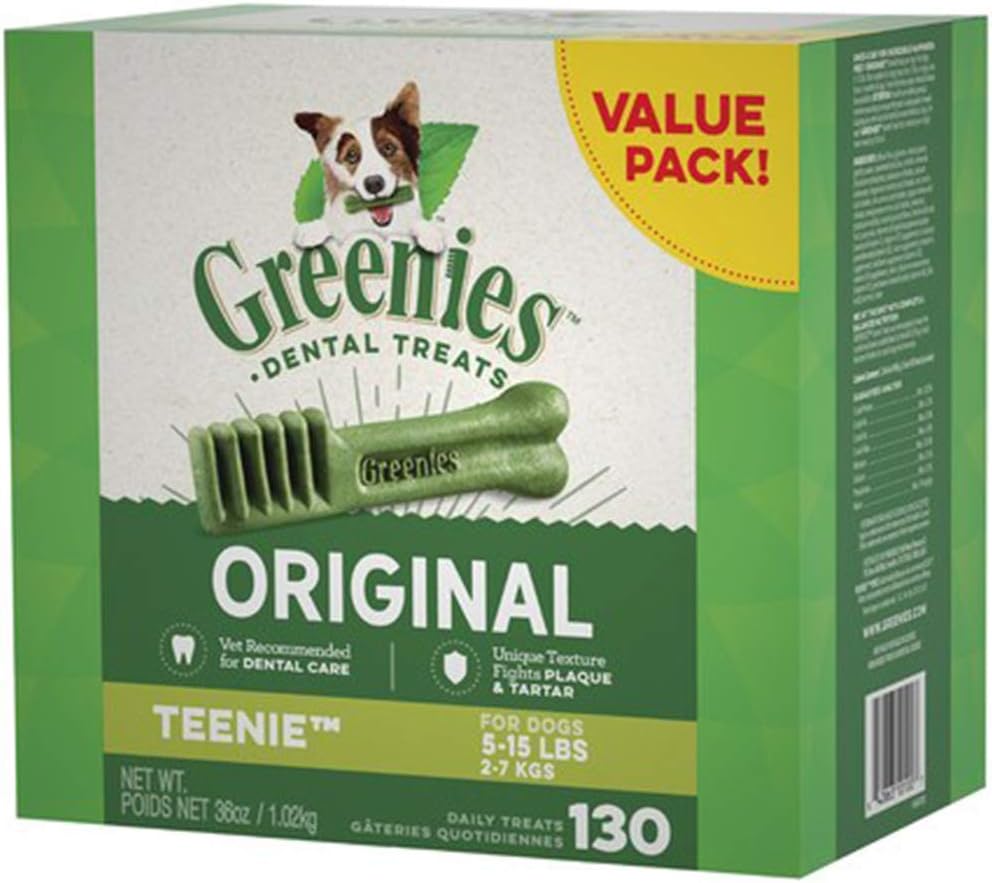 GREENIES Original Teenie Dog Dental Treat 130 Value Pack 1.02kg Box