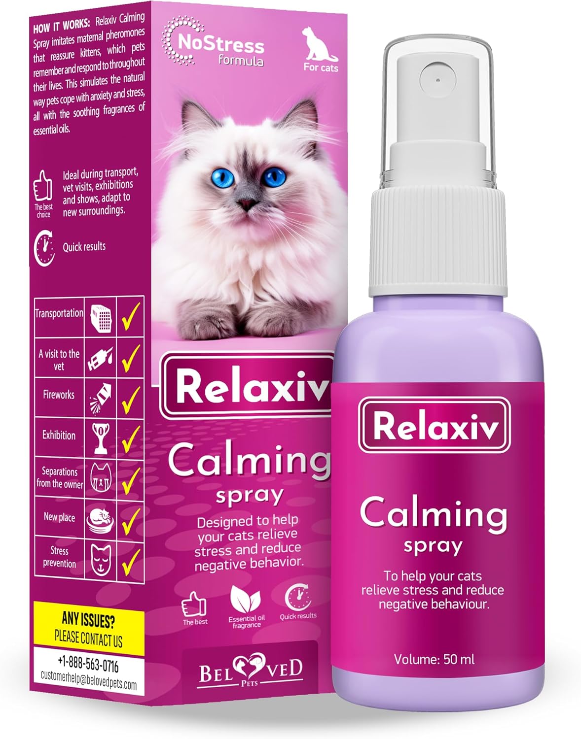 Calming Pheromone Spray & Scratch Repellent for Cats