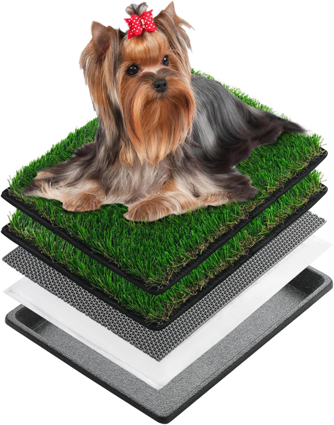 MEEXPAWS Large Dog Grass Toilet with Tray,44×34 cm Puppy Toilet Training