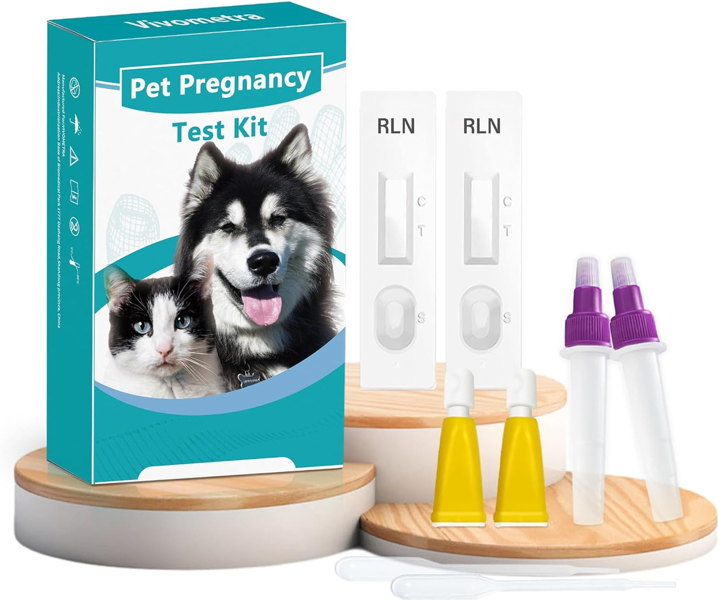 Dog Cat Pregnancy Test kit at Home – 2 Tests/Pack Canine & Feline Pregnancy Screening Kit Relaxin Test Kit