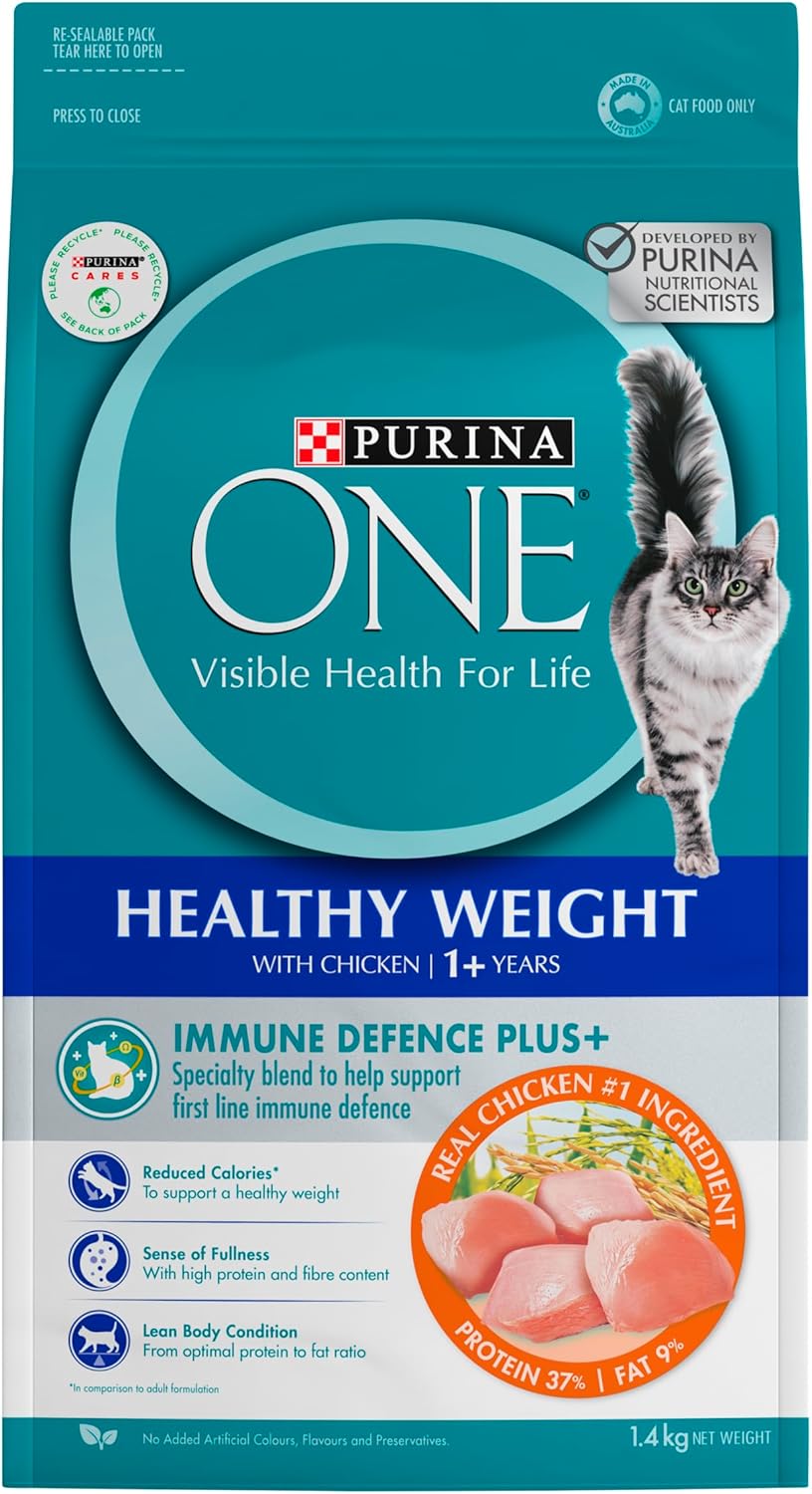 PURINA ONE Adult Dry Cat Food Healthy Weight Chicken 1.4kg