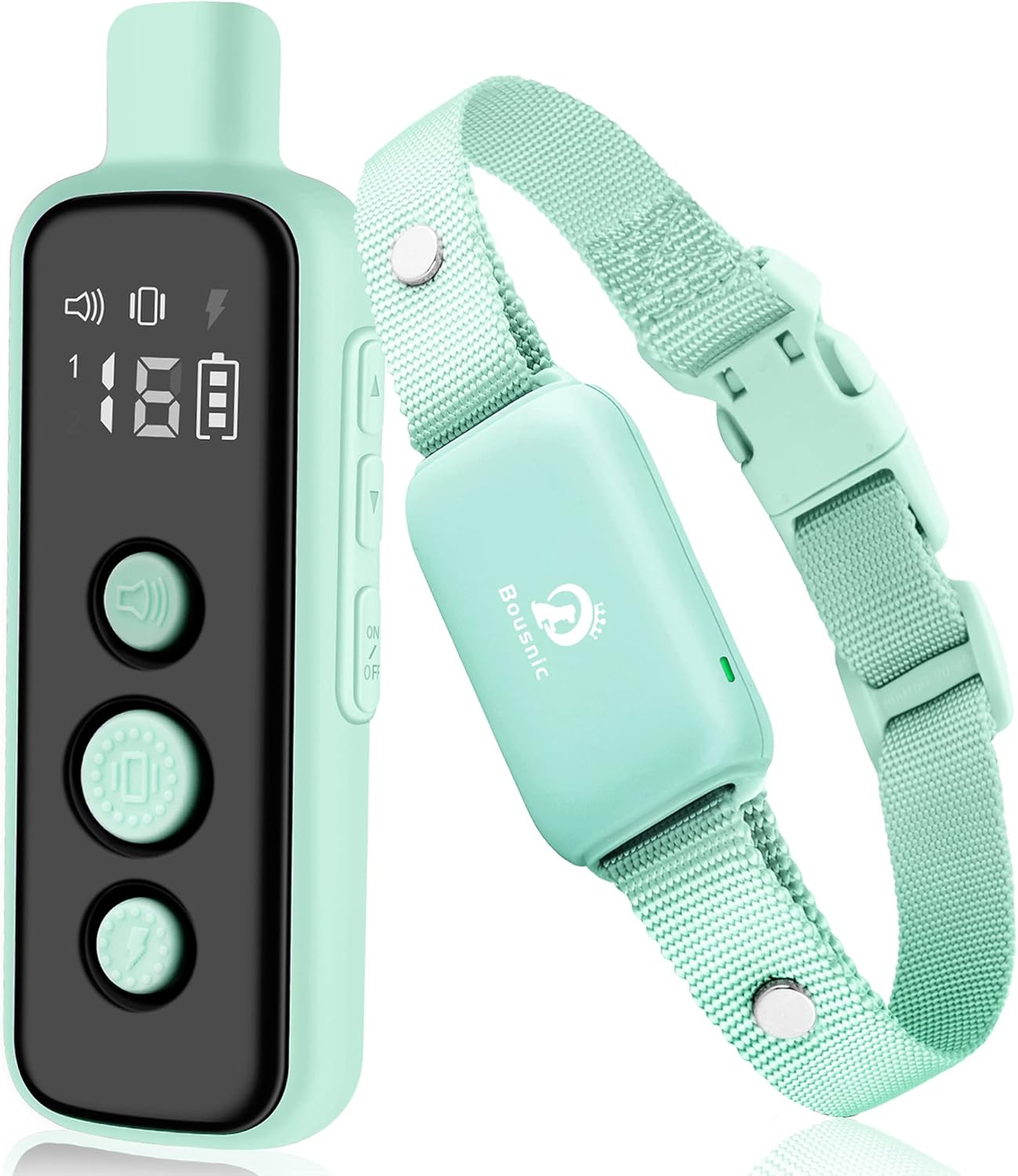 Bousnic Shock Collar for Dogs - Waterproof Rechargeable Dog Electric Training Collar