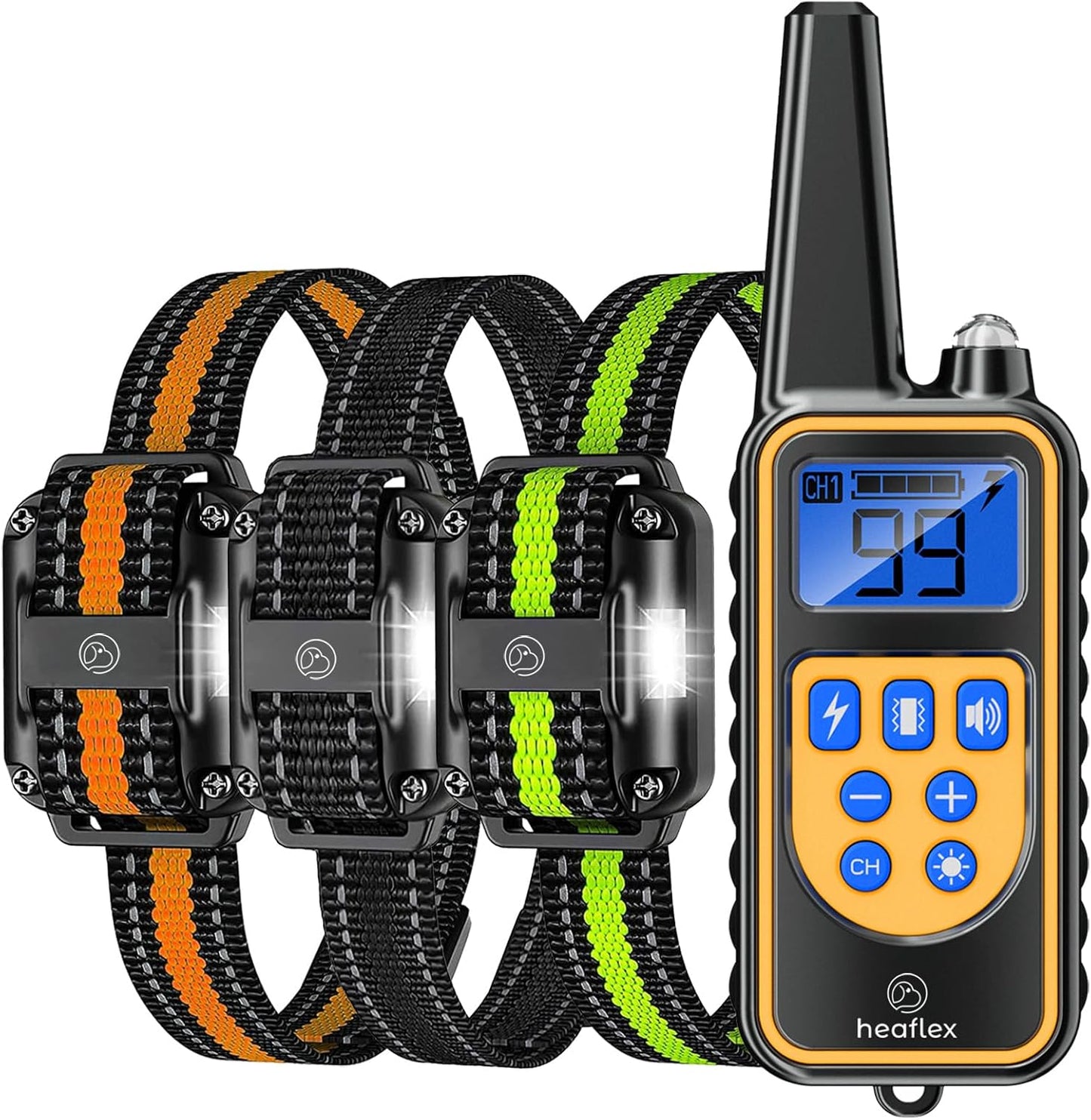 Dog Shock Collar with Remote, Dog Training Electric Collar, Waterproof Rechargeable