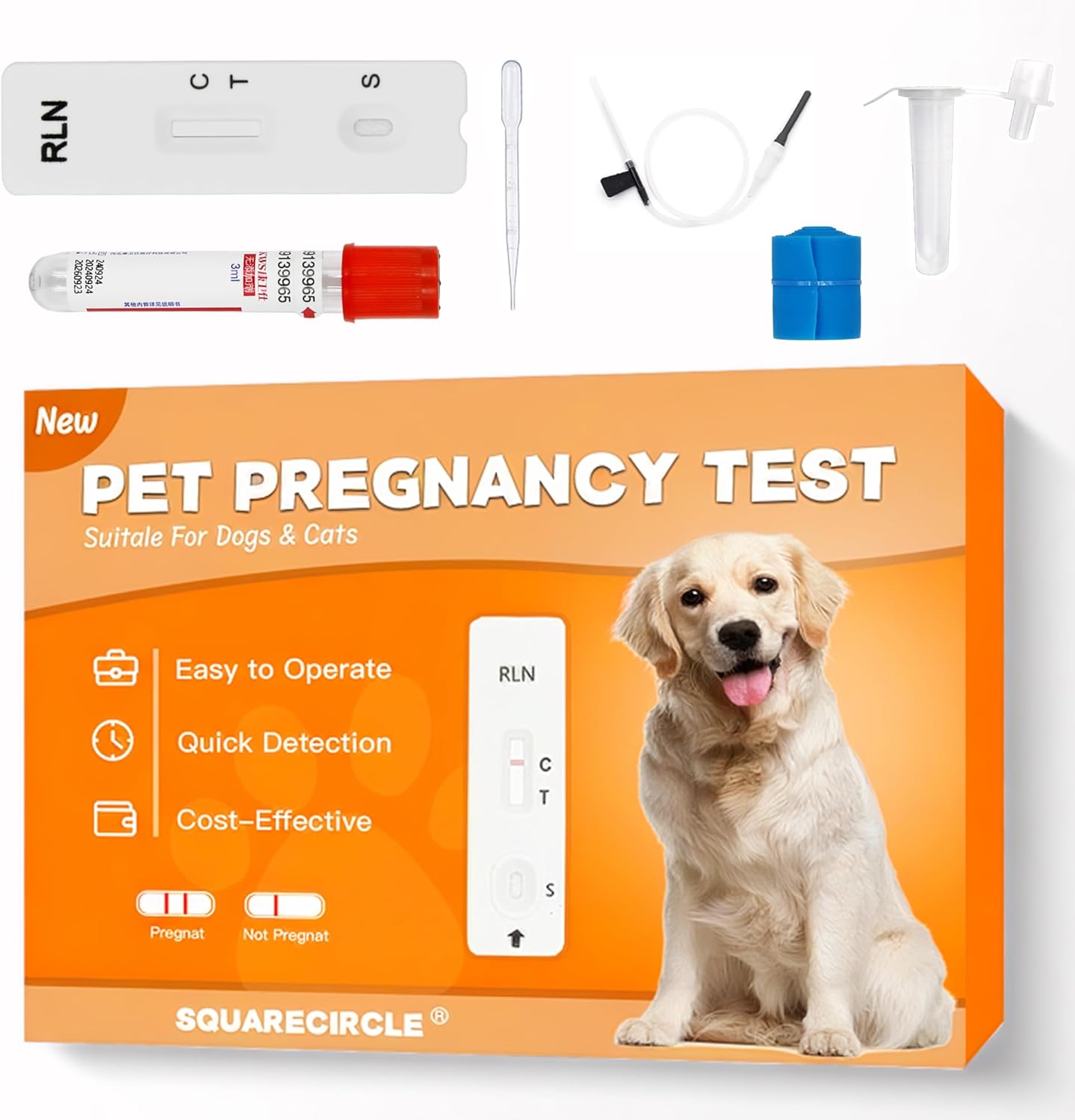Dog Pregnancy Test Kit at Home - Early Pregnancy Test Strip for Dog Fast and Accurate Detection (1)