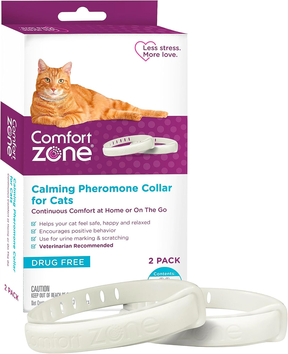 Comfort Zone Cat Calming Collar Savings Pack: 2 30-Day Calming Collars for 60 Days