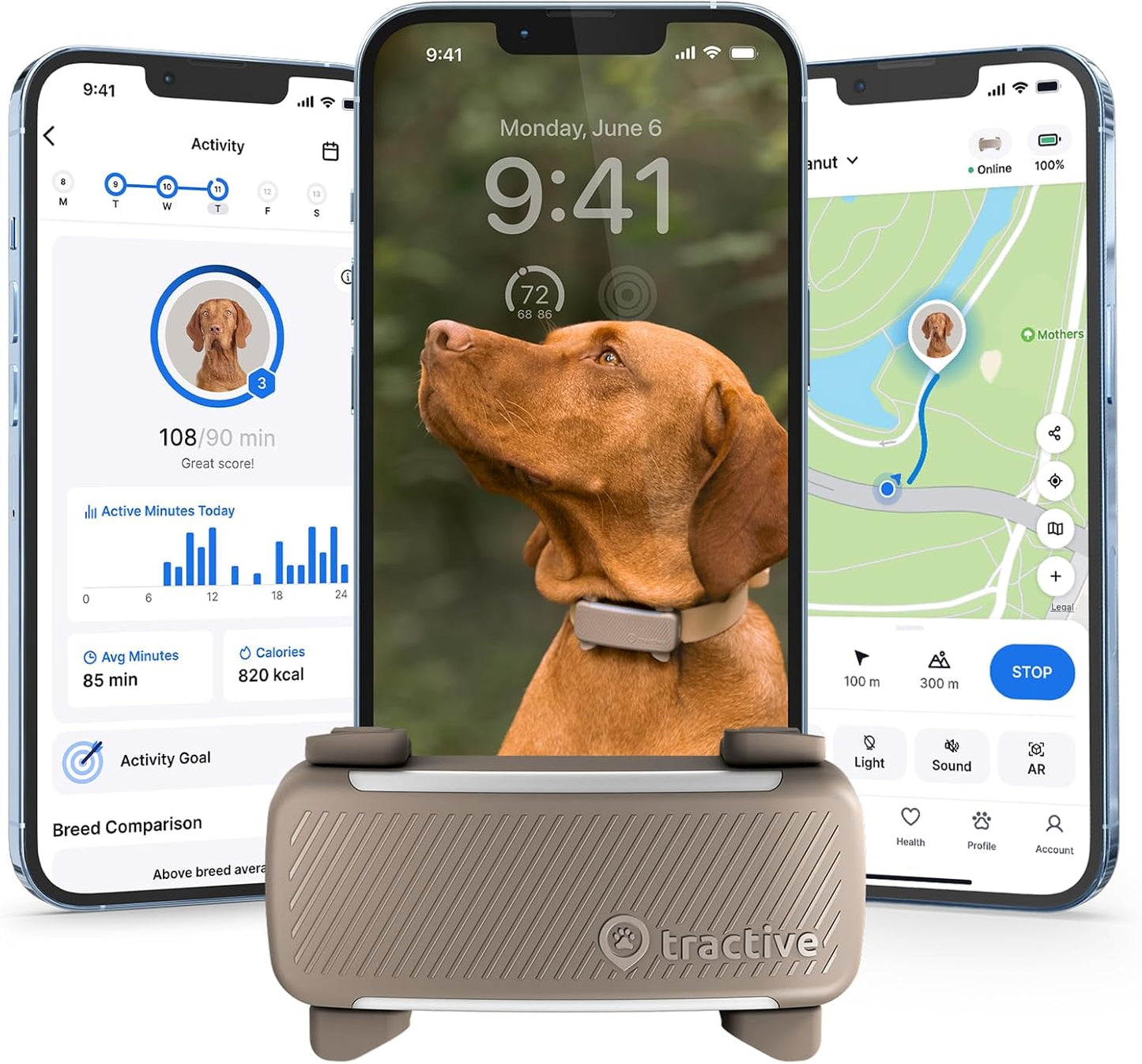 Tractive Smart Dog GPS Tracker | Live Pet Tracker with Virtual Fence