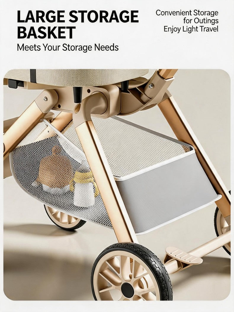 Twin Pet Stroller for 2 Cats & Dogs – Foldable with Lightweight Aluminum Alloy Frame, Adjustable Design, Portable Pet Pushchair for Small Dogs & Cats,Khaki