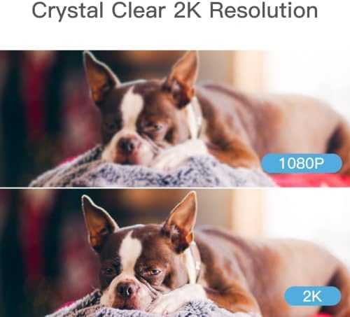 2K/3MP 360° Pet Camera with Phone App, 2.4G WiFi Only, Indoor Security Camera , Work with Alexa