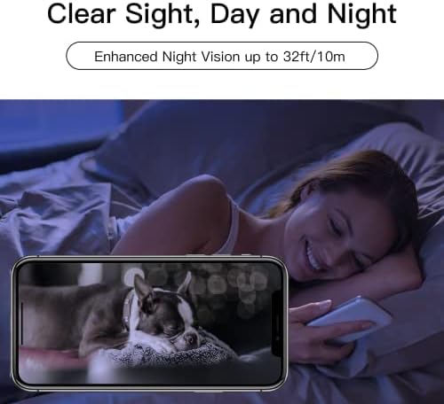 2K/3MP 360° Pet Camera with Phone App, 2.4G WiFi Only, Indoor Security Camera , Work with Alexa