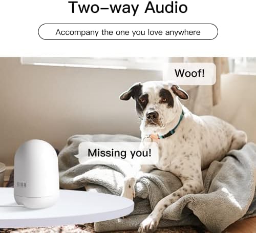 2K/3MP 360° Pet Camera with Phone App, 2.4G WiFi Only, Indoor Security Camera , Work with Alexa
