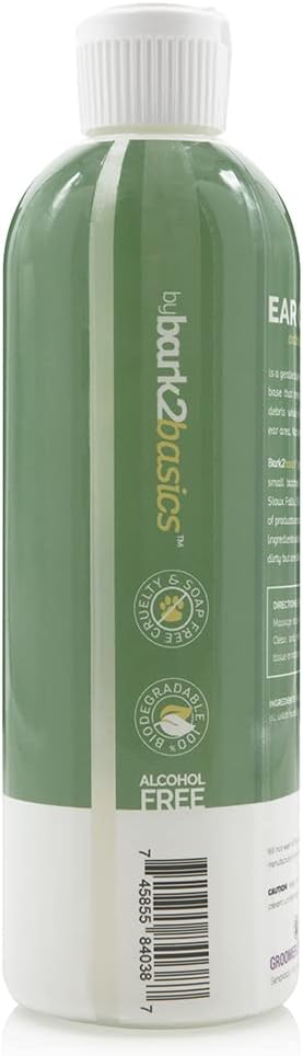 Bark2Basics Dog Ear Cleaner, 16 oz - All Natural, USA made
