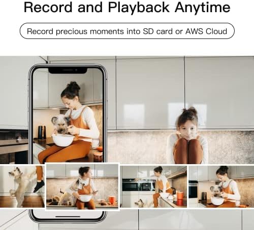 2K/3MP 360° Pet Camera with Phone App, 2.4G WiFi Only, Indoor Security Camera , Work with Alexa