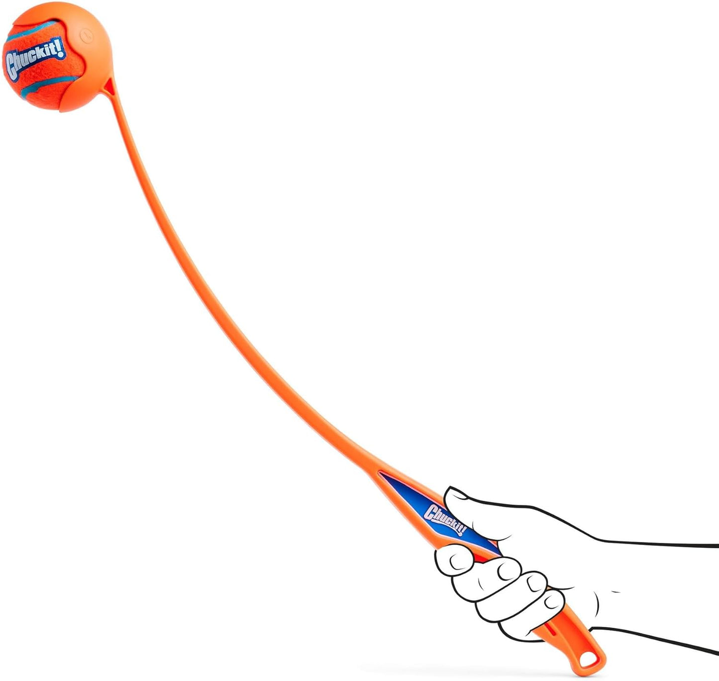 ChuckIt! Sport 26L Dog Ball Launcher, 26" Length, Includes Large Ball (3") for Dogs 60-100 Pounds