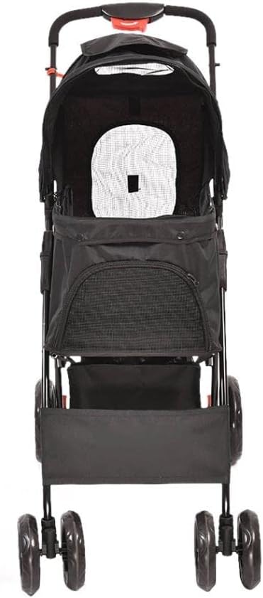 PaWz 4 Wheels Pet Stroller Dog Cat Cage Puppy Pushchair Travel Walk Carrier Pram Black