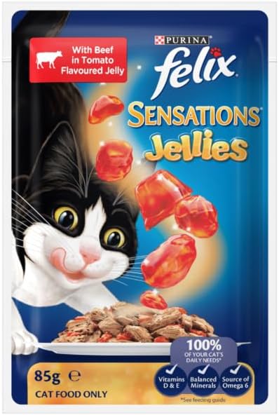 FELIX Sensations Adult Wet Cat Food Favourites Menu Jellies 60x85g