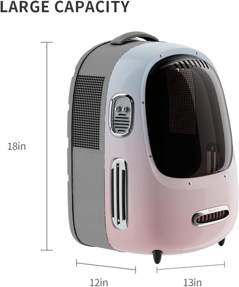 PETKIT Cat Backpack Carrier with Inbuilt Fan & Light, Airline-Approved