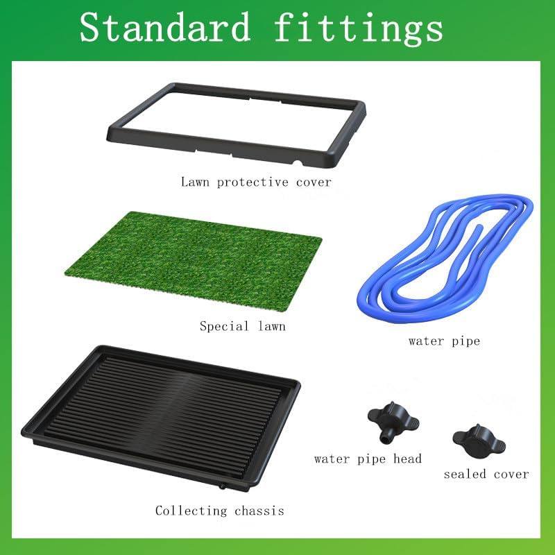 Portable Drainage Pet Urinal,Toilet,Grass Mat.,Potty Grass, Urinal Containing. 25 * 20 * 2 Inches.