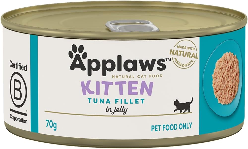 Applaws 100% Natural Wet Complementary Food for Kittens in Broth 70g Tin (Pack of 24)