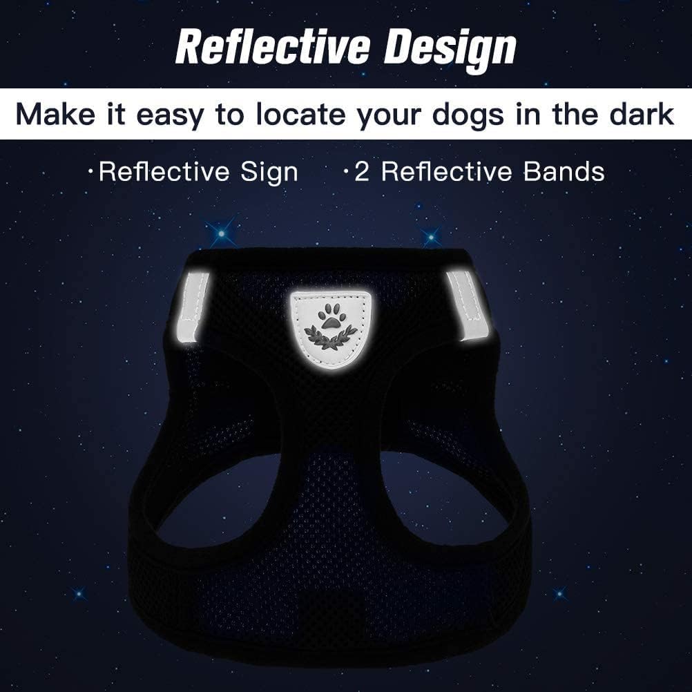 PAWCHIE Puppy Harness and Leash Set - Soft Mesh Dog Vest Harness, Reflective & Adjustable Harness