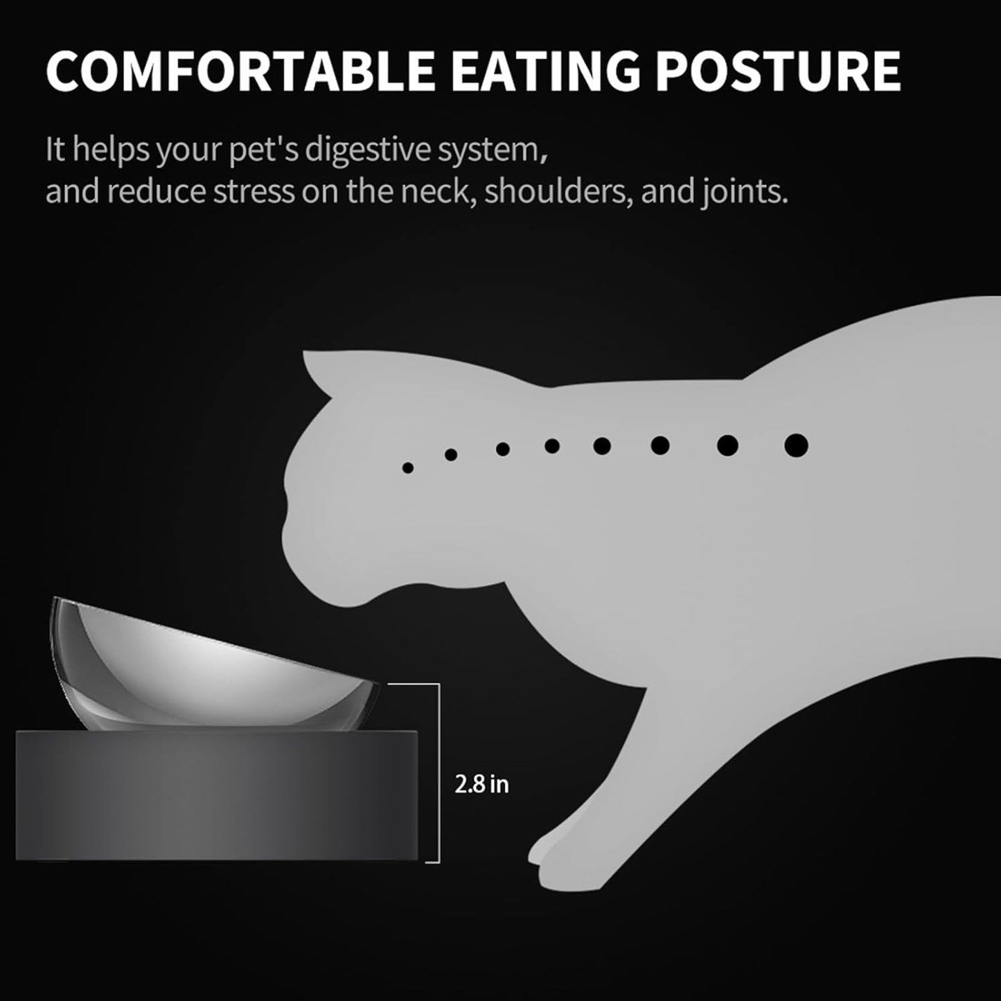 PETKIT Raised Dog Cat Food Bowl 304 Stainless Steel