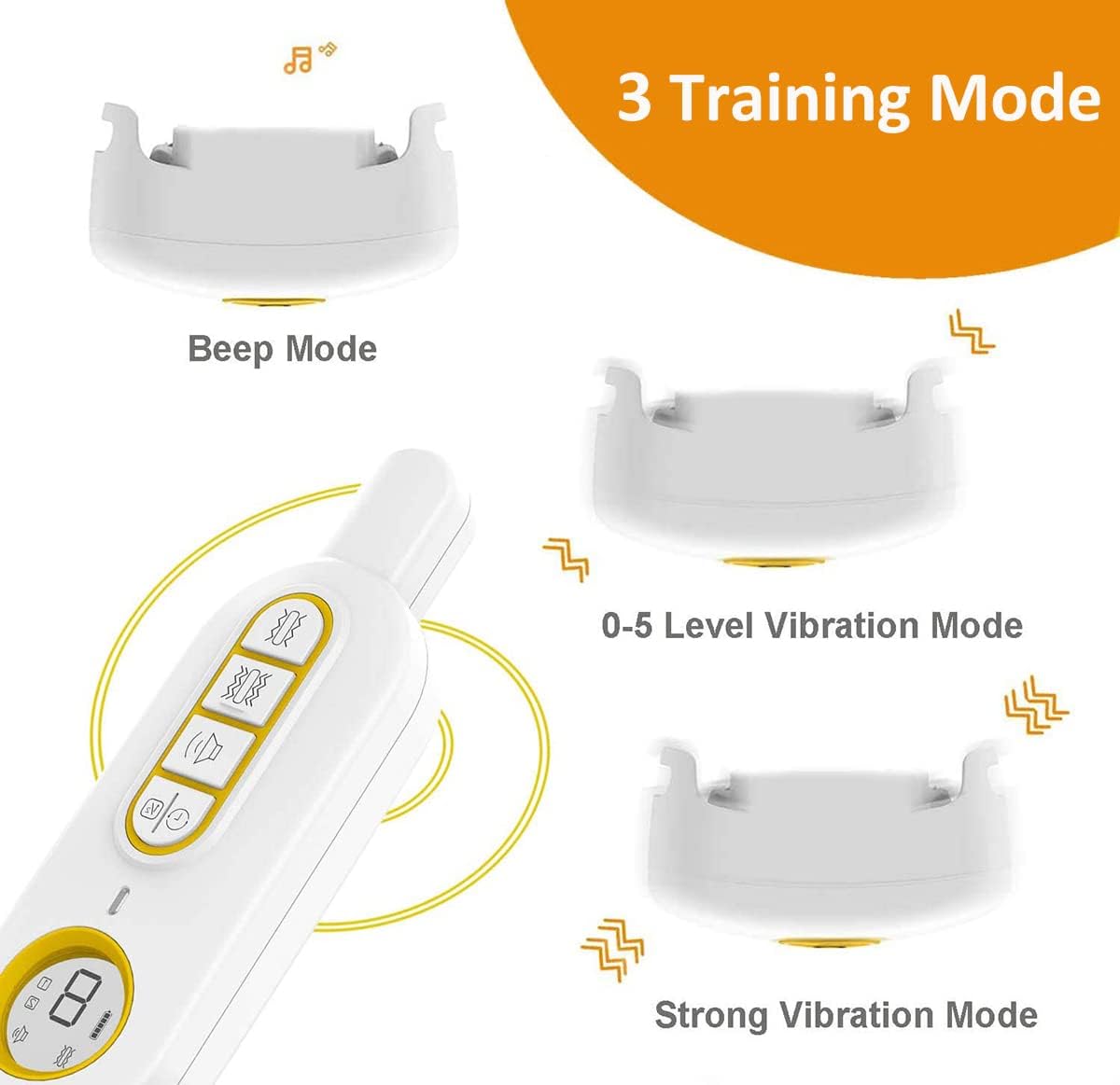 Dog Training Collar with Remote for Small Medium Large Dogs, Sound & Double Vibration Training Modes, IPX7 Waterproof Rechargeable Anti Bark Collar for Dogs Training, 1000FT Remote Range