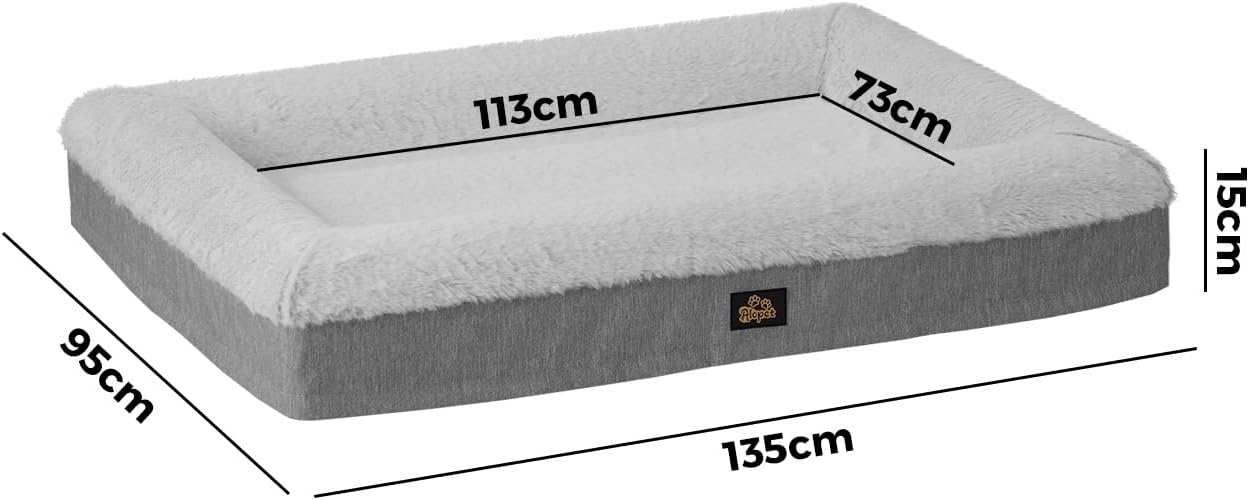 Alopet Orthopedic Dog Beds for Medium Dog Pet Sofa Bed with Egg Sponge Foam 135 x 95 x 15cm