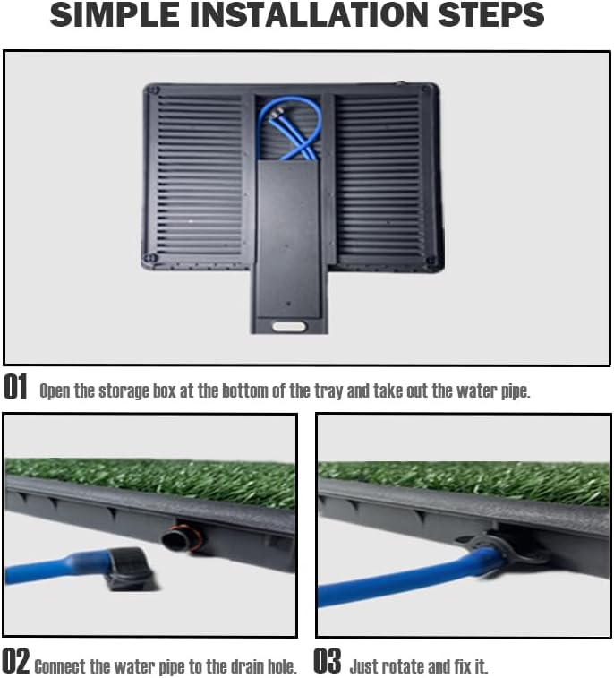 Portable Drainage Pet Urinal,Toilet,Grass Mat.,Potty Grass, Urinal Containing. 25 * 20 * 2 Inches.