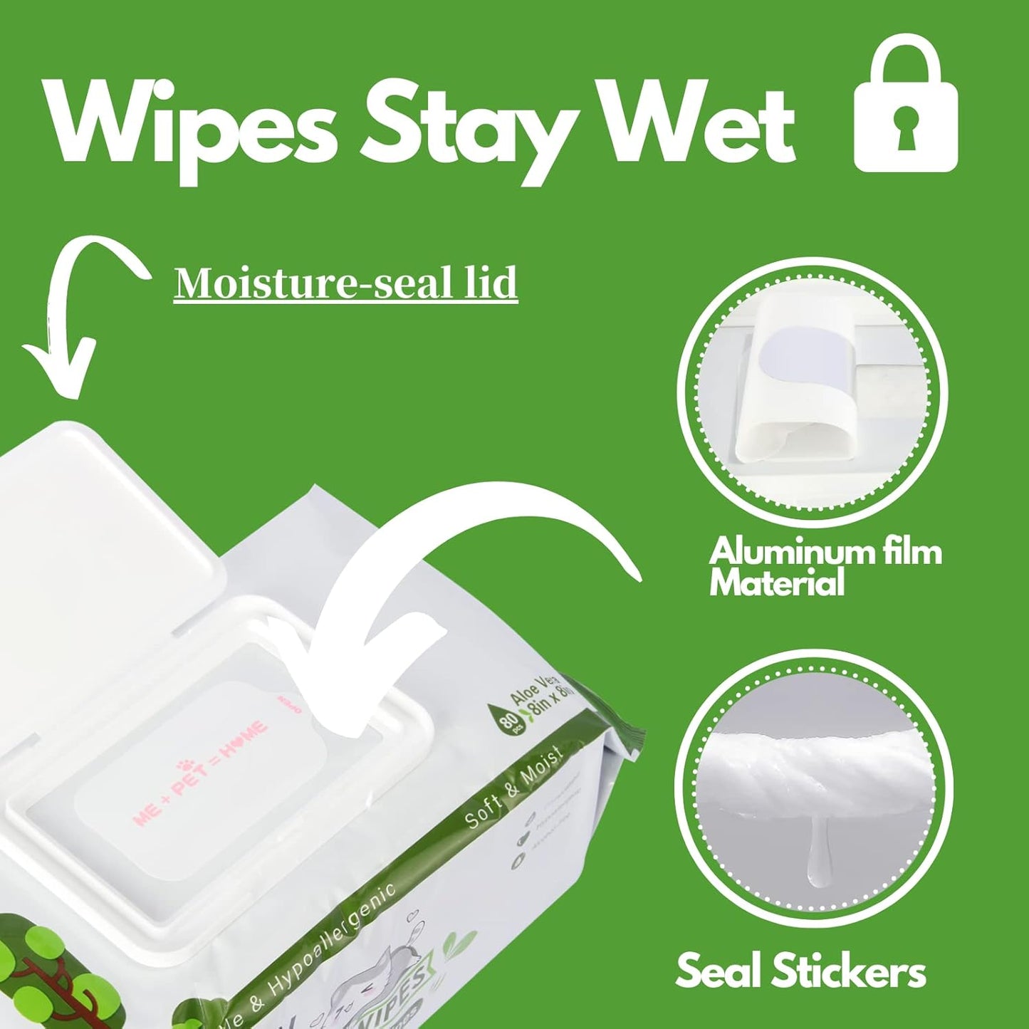 VIETDAI Dog Wipes Pet Wipes for Dogs & Cats Big Thick Large Multipurpose Cleaning