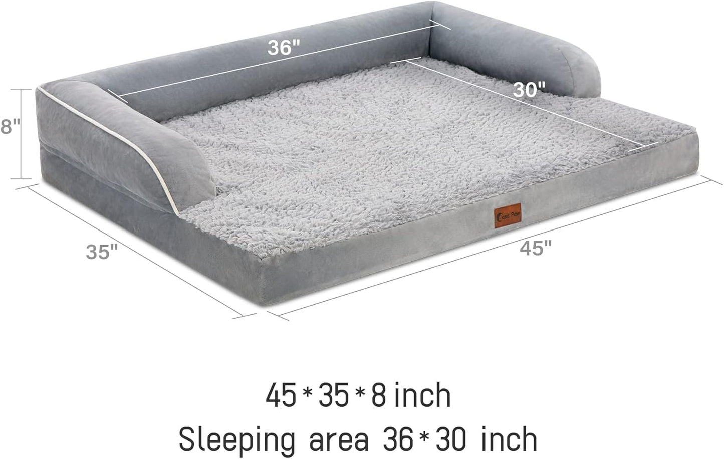 Casa Paw Orthopedic Dog Beds for Extra Large Dogs, Waterproof Dog Beds XLarge