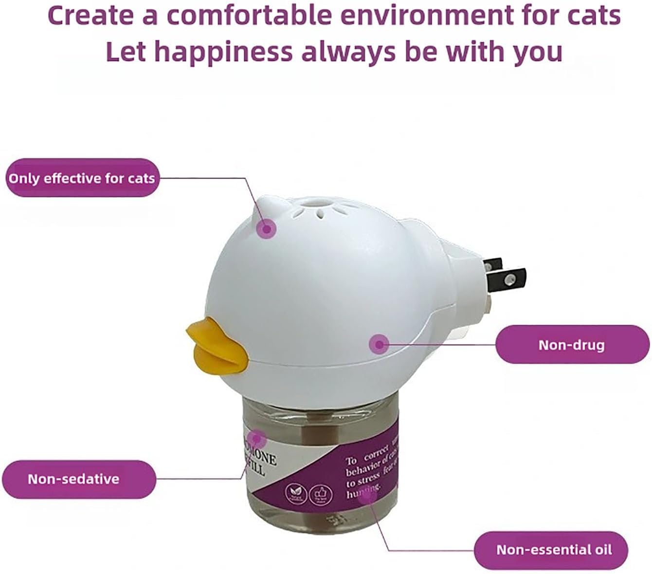 TherapetMD Cat Diffuser, Cats Pheromone Refill, Spray Pheromones to Relieve Anxiety and Prevent Stress(3 Pack)