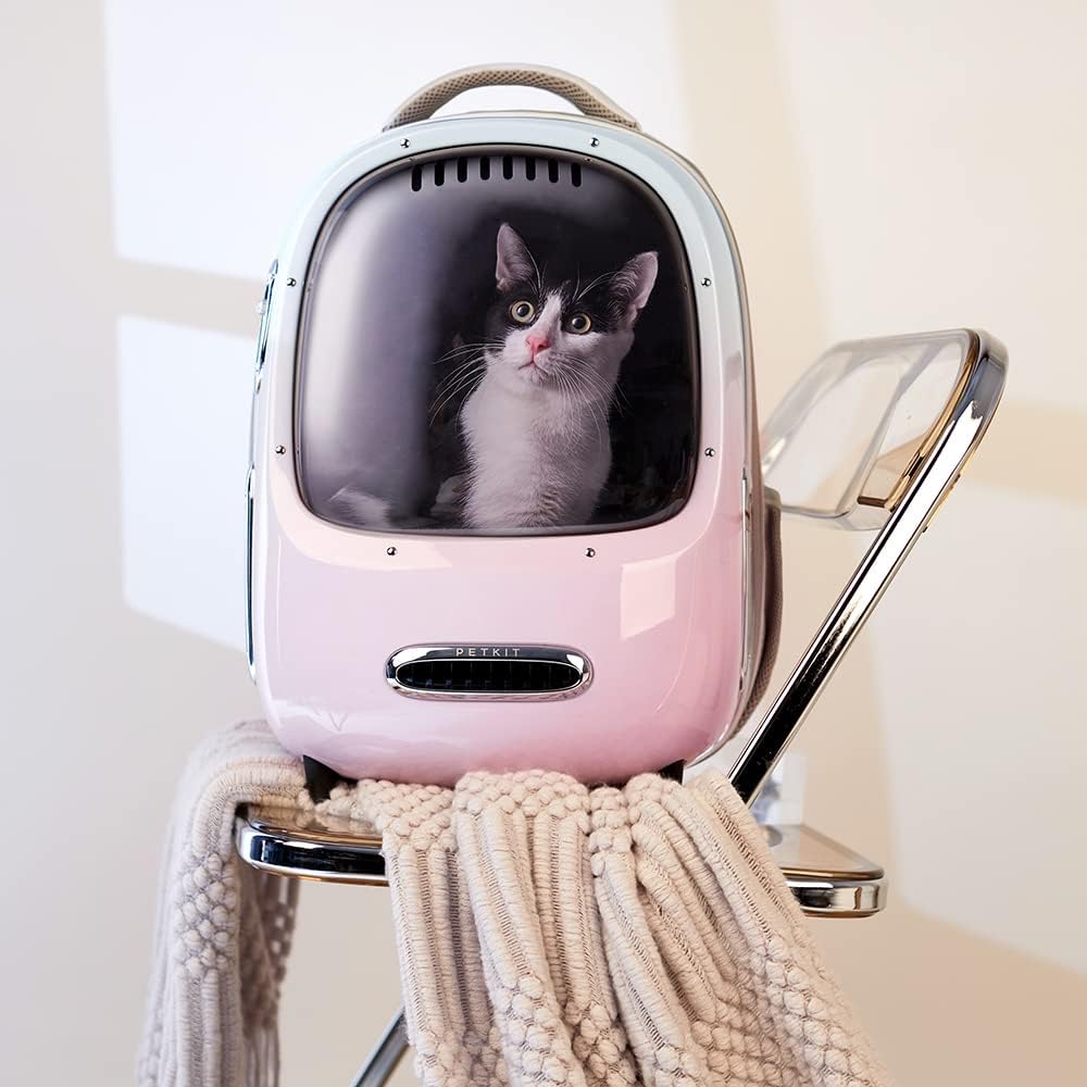 PETKIT Cat Backpack Carrier with Inbuilt Fan & Light, Airline-Approved