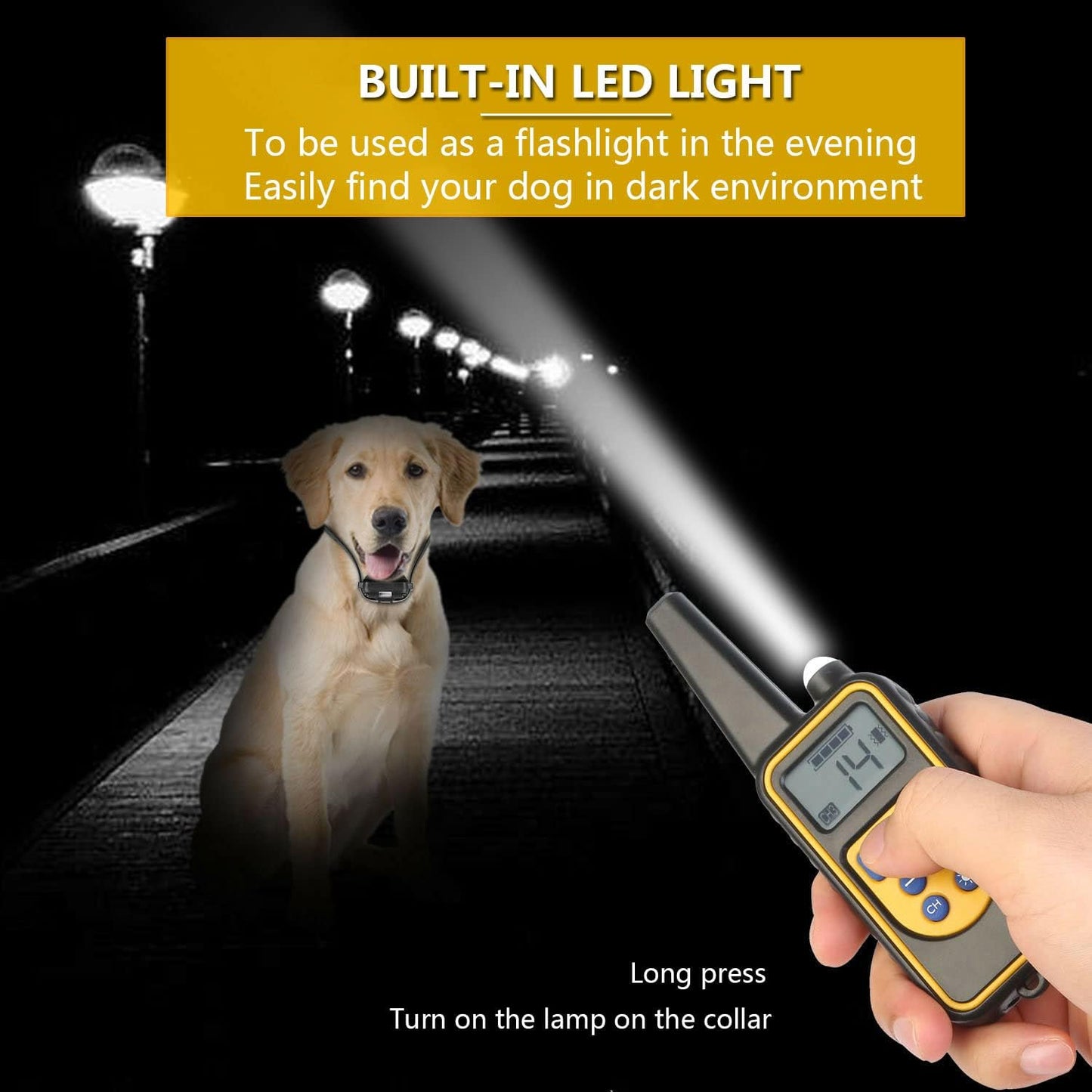Dog Shock Collar with Remote, Dog Training Electric Collar, Waterproof Rechargeable