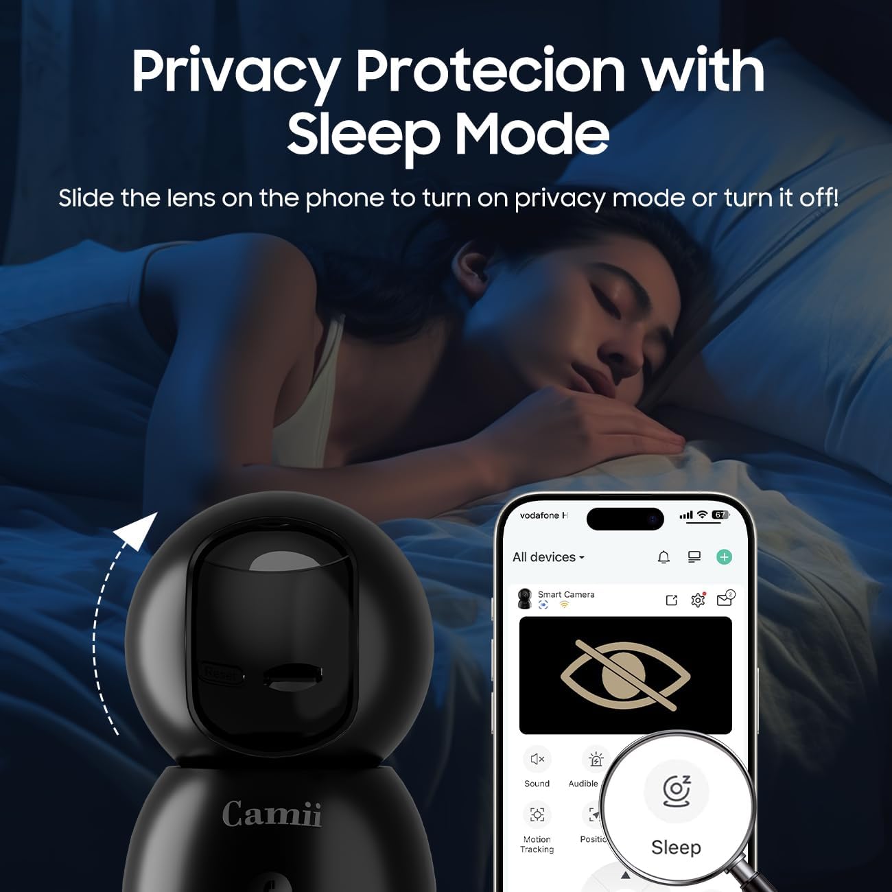 Indoor Camera, 2K Pet Cameras for Home Security Dual Band WiFi(2.4/5G)