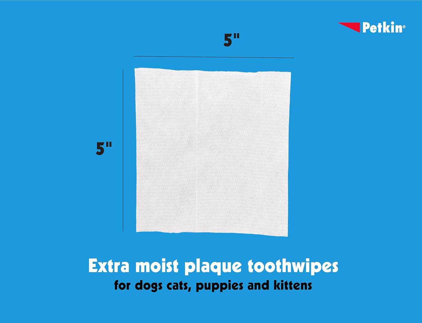 Petkin Cat and Dog Dental Wipes, 80 Wipes (Fresh Mint) (80 Wipes Total)