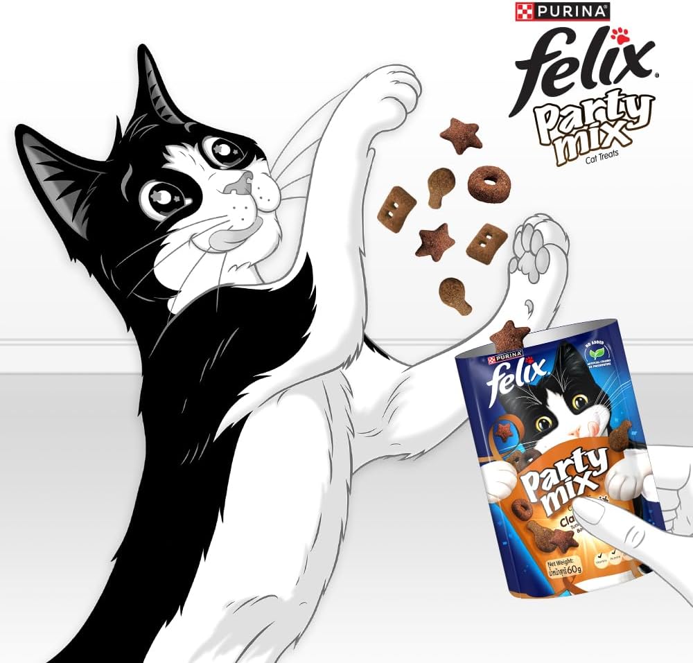 FELIX Adult Cat Treats Classic Party Mix 8x60g