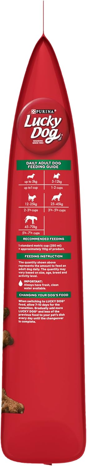 LUCKY DOG Adult Dry Dog Food Minced Beef Vegetable and Marrowbone 8kg