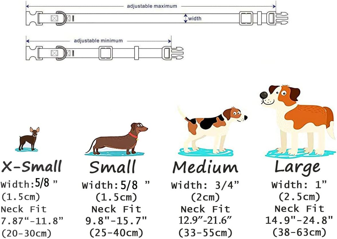 Dog Collar with Bohemia Floral Tribal Geometric Patterns - Soft Ethnic Style Collar Adjustable for Small Medium Large Dogs(Floral Pink,M)
