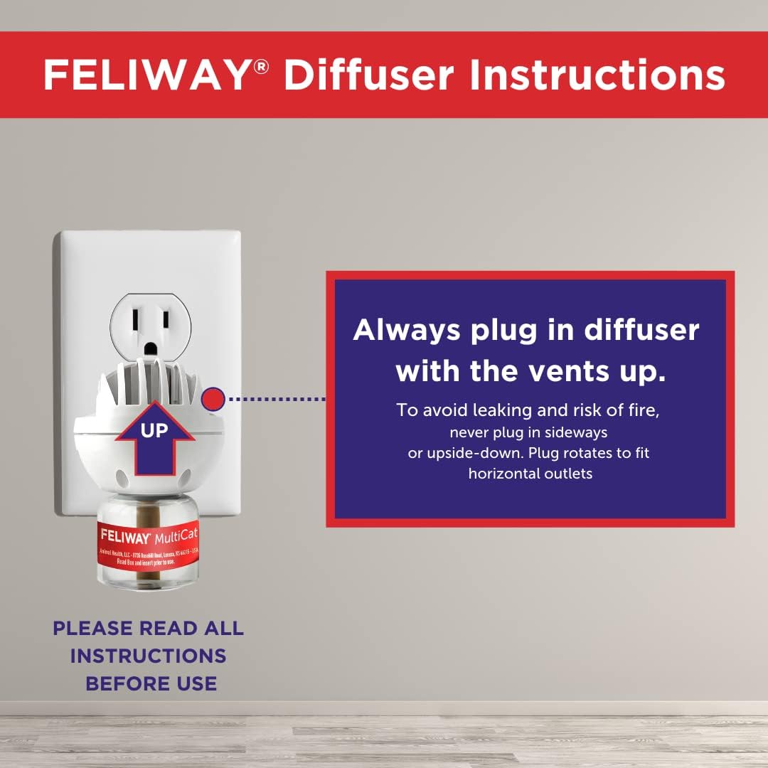 FELIWAY® MultiCat 6 x 30 Day Cat Calming Refills for Pheromone Diffuser, 6 x 48ml