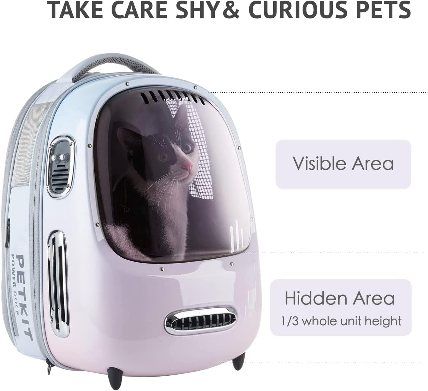 PETKIT Cat Backpack Carrier with Inbuilt Fan & Light, Airline-Approved