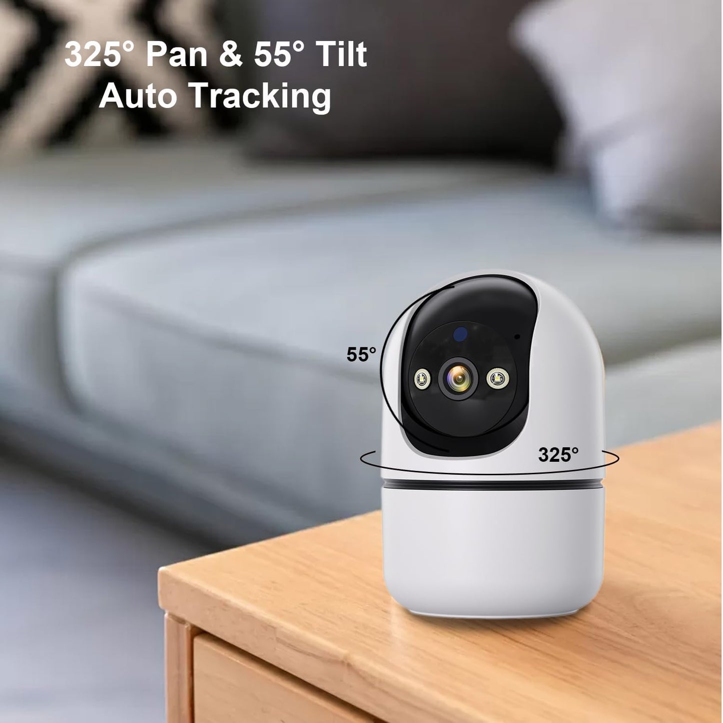 Indoor Security Camera 1080P, 2.4GHz/5GHz 360 View Pan/Tilt WiFi Cameras