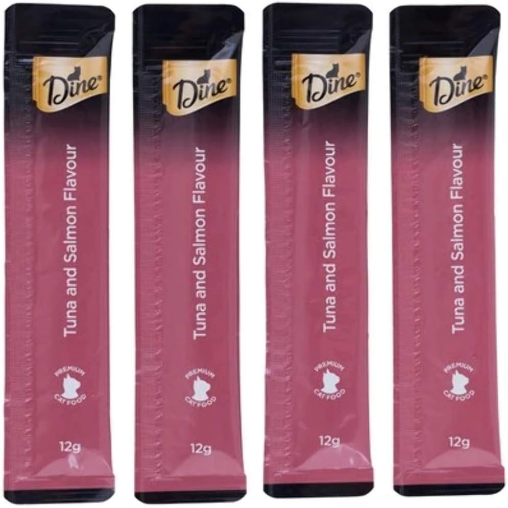 DINE Creamy Treats Tuna and Salmon Flavour 8X(4x12G) (CDCTTS8X4X12)